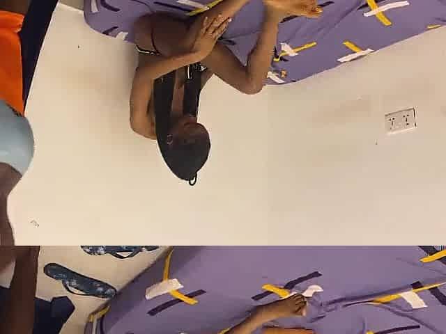 Riding his biggest ebony knob untill this guy bust his nut on my butt