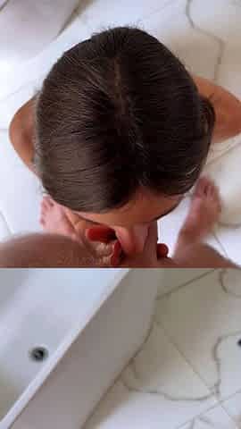Ave Estel Takes Facial After Giving Sloppy Deepthroat