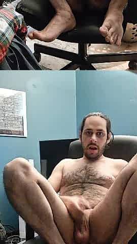 Cheerful male is Masturbating
