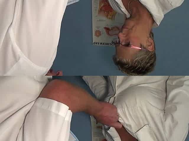 Horny Gynecologist And My Stepsister - Threesome