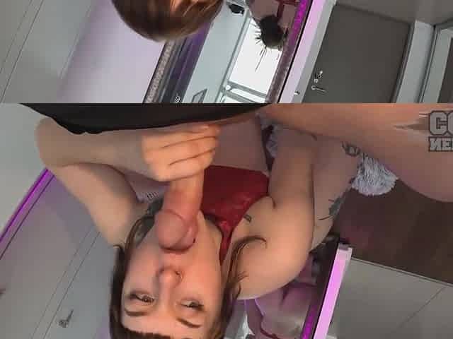 Brille Gives A Great Pov Blowjob And Swallows Cum In The Locker Room Cum Hater
