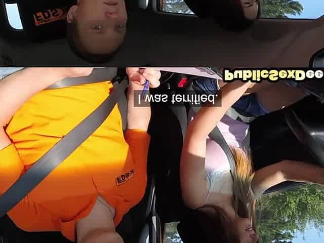Cuntlicked driving student public orgasm