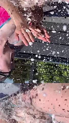 Milk Splash the Most Cum My Stepbrother Used My Hole and Cum in Me While My Step Parents Are in the Next Room