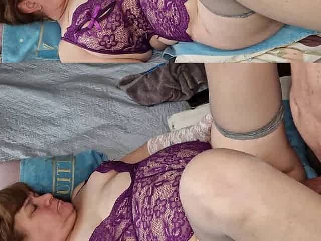 Granny's pussy creampie eat from pussy