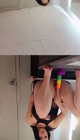 Stacked brunette goes solo toys and masturbation