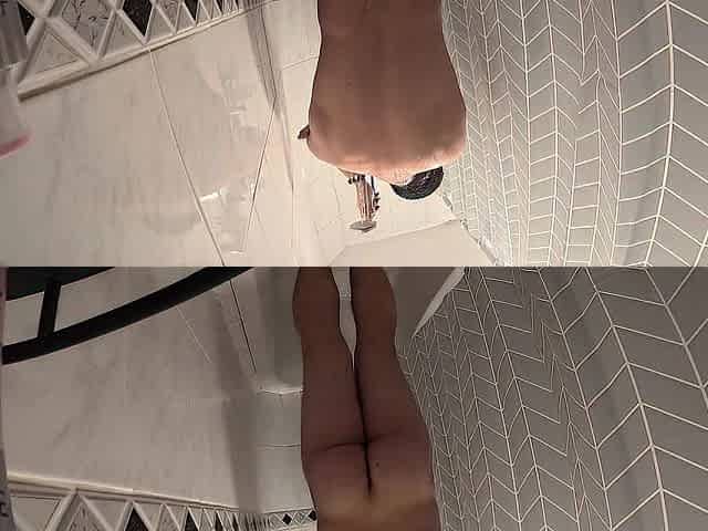 Soapy Shower in the Washroom Ends with Climax