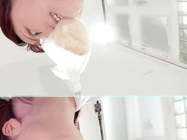 Japanese hairy pussy toying