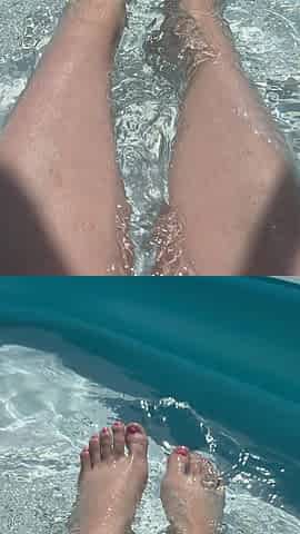 Solo Foot Play in Pool