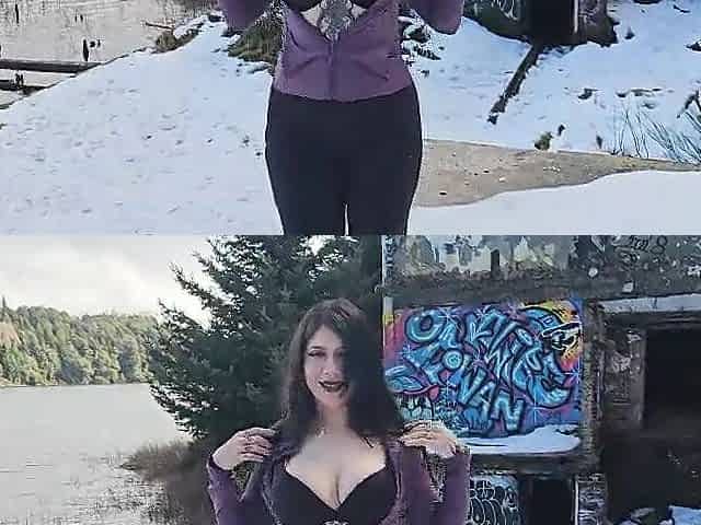 Large-bootied punk hotty gets drilled in an abandoned hotel - public