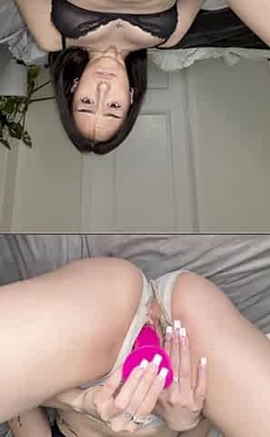 Watch Me Spit All Over My Dildo and Fuck My Messy Pussy with It