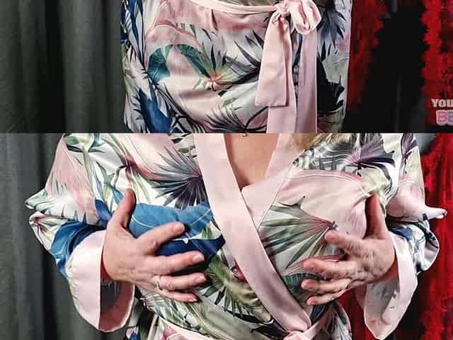 Cheating BBW MILF Stepmom and Wife's Big Huge Heavy Natural Amateur Mature Breasts in Corset Swinging in Your Face