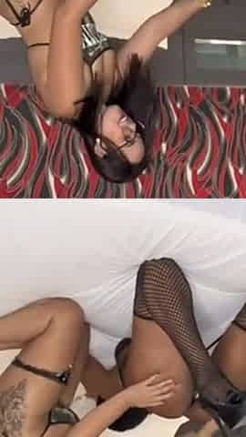 Behind the Scenes of This Delicious Fuck with the Most Delicious Brunette and Mulatto on the Platform