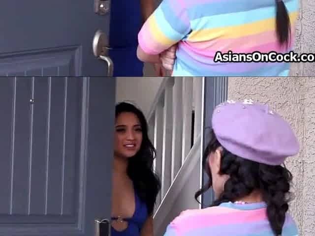 Ophelia caught banging Marcos's hawt Oriental girlfriend then they turn it to a three-some