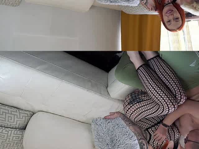 Redhead Wife Jogs in See-through Mesh - Hubby Punishes with Spank Fuck & Ass Cum