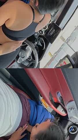Had to Pull Over for a Quick Snack POV Car Blowjob