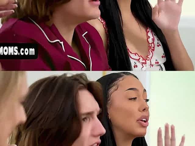 Taboo threesome with nympho stepmother