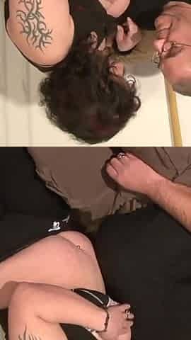 Chubby mature couple in love