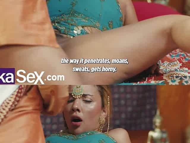 Busty Desi milf getting shared by two passionate males in exotiec threesome