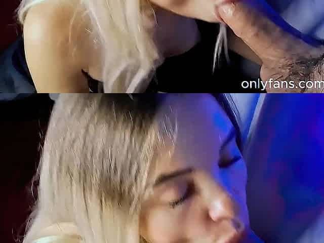 Russian golden-haired gave a fellatio in the forest and left, showing her booty! I'm cheerful about this!