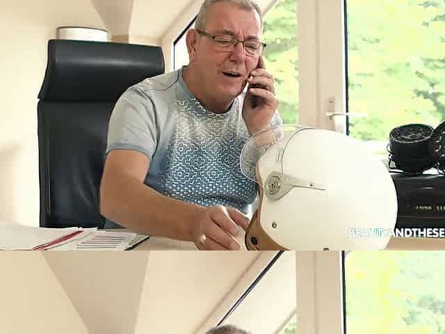 Old boss takes advantage of slutty teen secretary