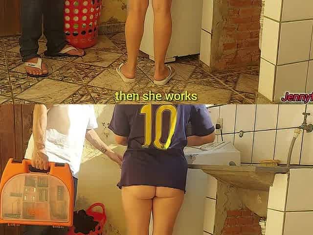 Married Housewife, Technician Pays For Washing Machine With Her Pussy