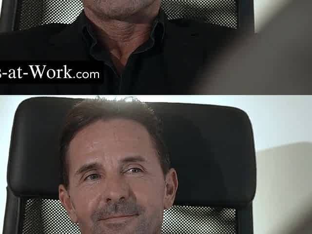 The breasty consultant prefers ass slam
