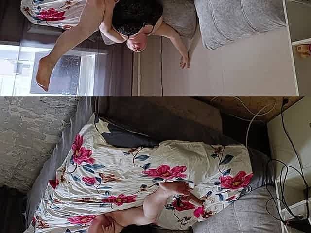 A Neighbor with a Big Round Ass, a Hairy Cunt and Huge Tits Staged a Sex Show