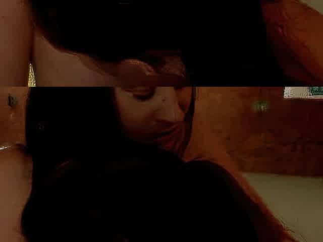 Red hair lesbian babes giving a kiss licking