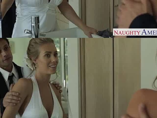 Hot golden-haired bride Nicole Aniston banging