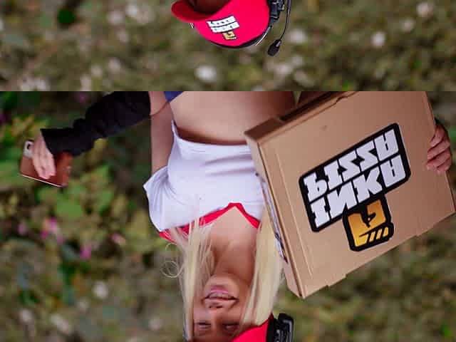 Young Brazilian Pizza Delivery Girl Gets Gang-Fucked