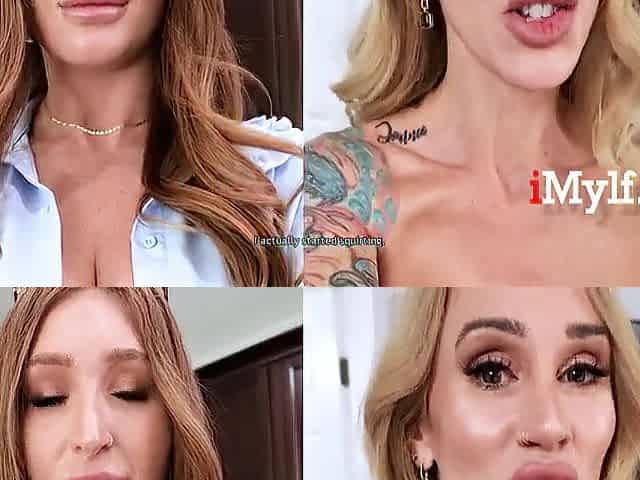 StepSon Walked In On Curvy Stepmom Banging Her Bestie With A Belt On