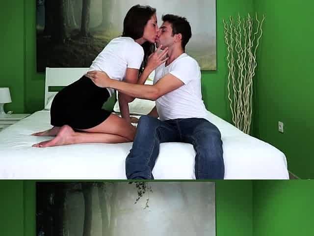 Amateur teen Blowjob with hardcore drilling