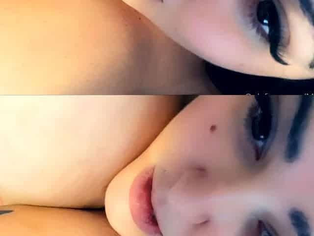 Big boob brunette masturbates on webcam