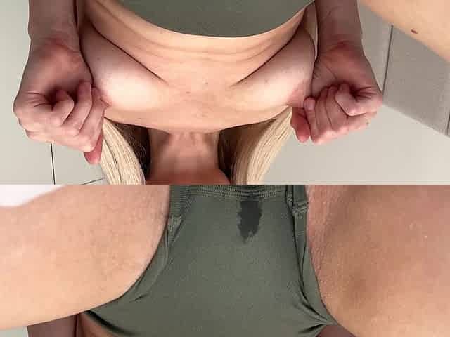 Green Shorts Nipples and Fingering