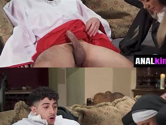 Hesitant Choir Hunk Slips His Ramrod in Her Butt Then Pounds Her Hard - Analkink