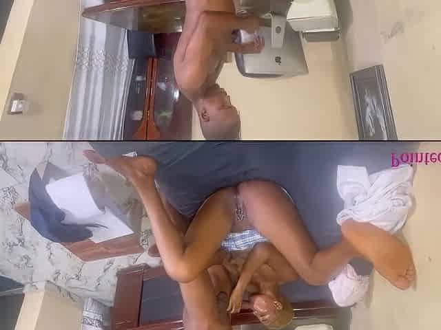 Harvey harvesting his student moist twat in his office