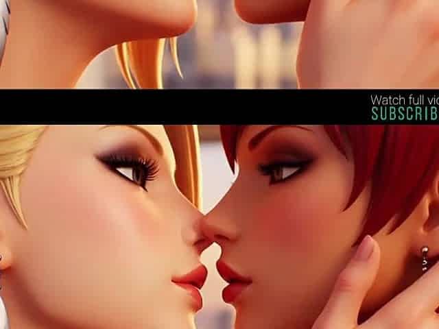 Aged x Vice lesbo giving a kiss (The king of Fighters /AI generated)