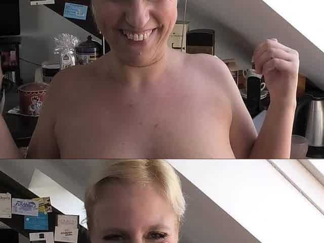 Good Morning, Fucktoy: Blonde MILF Satisfied on the Kitchen Counter