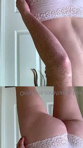 Small tit nubile in stockings masturbates