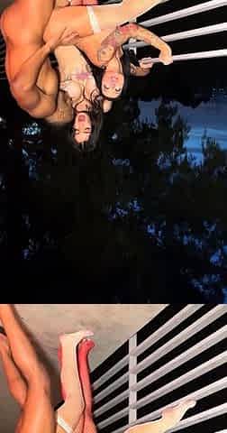 Payton Preslee And Carolina Cortez Outdoor Threesome