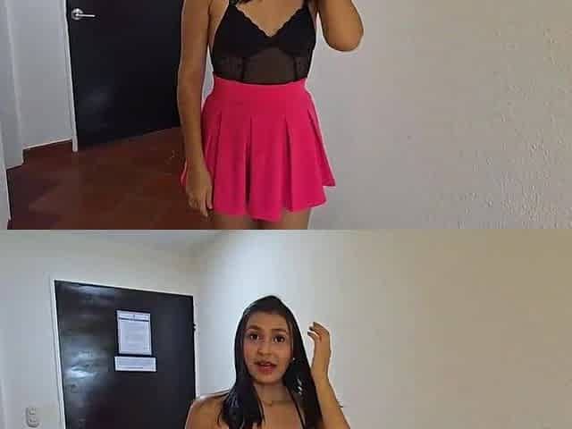 I couldn't resist seeing my stepdaughter in that pink petticoat, u can watch her great ass!!