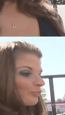 Brunette babe fucking hard in her tight hole