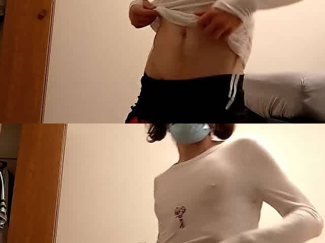 Sissy Bouncing on Petite Sex tool Cum in Pants