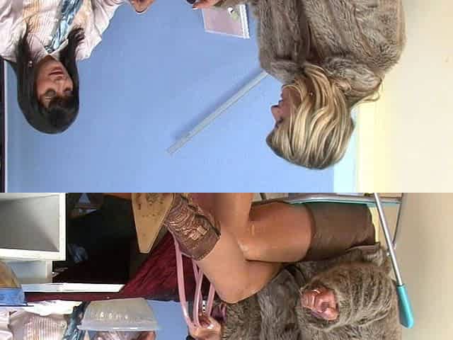 Wet Busty Blond Vs Slim Brunette Lesbian