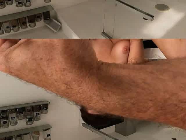 Girl Masturbates With Bananas In Kitchen