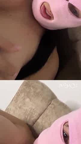 Giant constricted twat ejaculates a lot of Colombian wench's milk