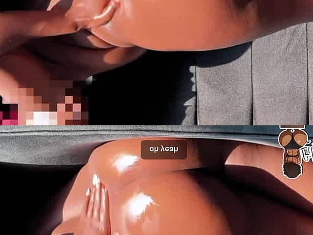 Big Ass Ebony Step Sis Plays with Her Pussy Outdoors Before Hardcore Doggystyle Chudai
