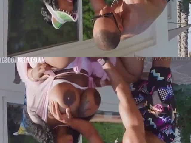 Victoria Cakes shares sensual mashed out in the backyard