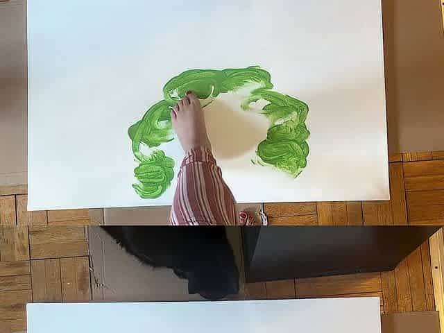Painting in a Bush with my Feet!