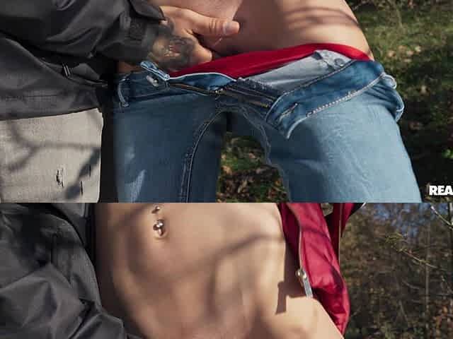 Candie Luciani is sucking cock in the forest